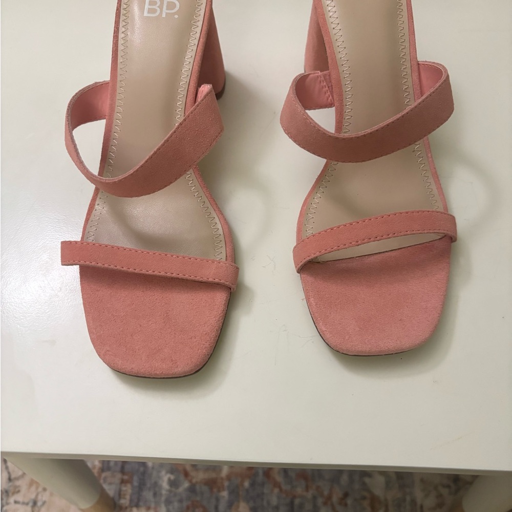 BP Women's Blush Suede Heels